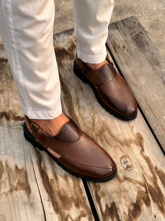Crustique - BROWN (Cow leather Peshawari)