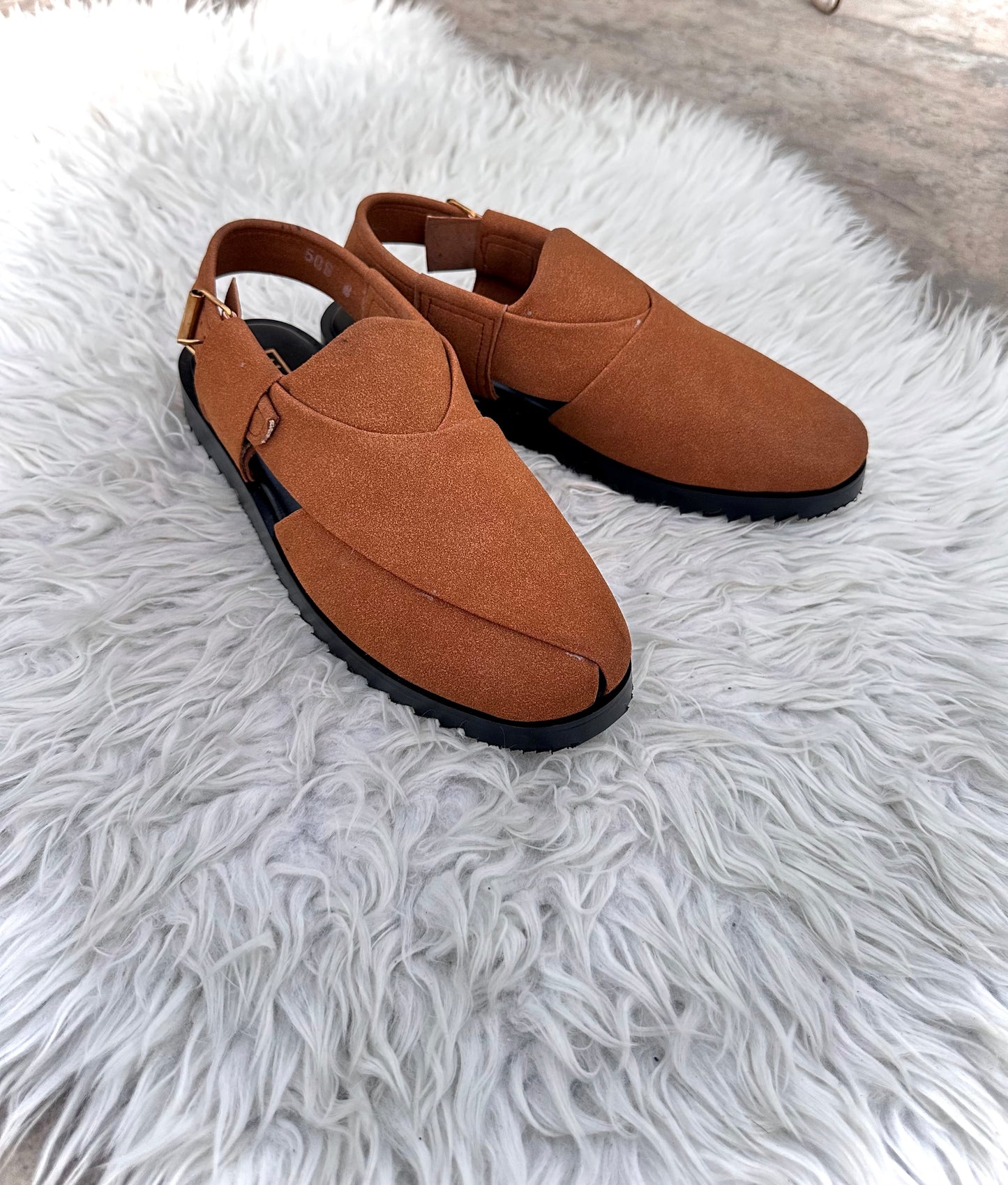 Mustard Suede Peshawari