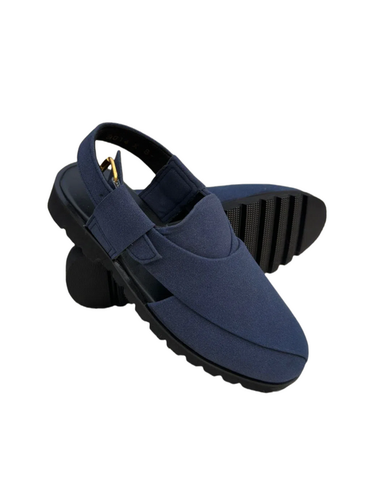 Suedezaar - Royal Blue  (Classic Peshawari Chappal)