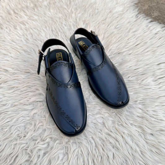 Crosszaar - BLUE (100% cow leather peshawari)