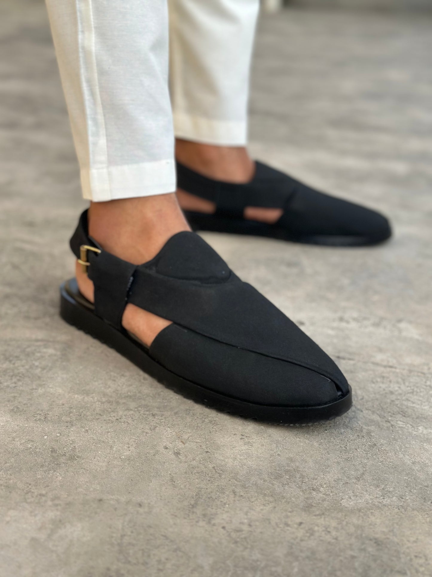 Black Suede Peshawari