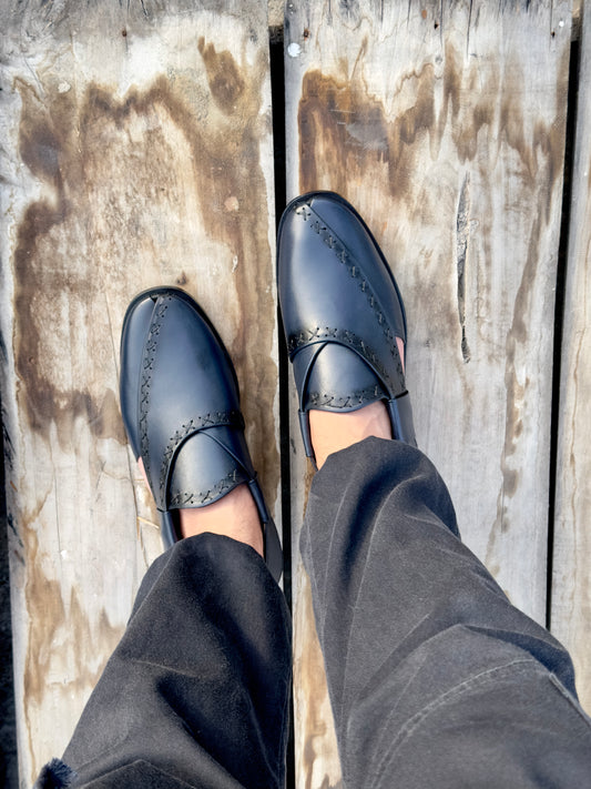 Crosszaar - BLUE (100% cow leather peshawari)