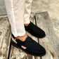 Suedezaar - Black (Classic Peshawari Chappal)