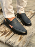 Crustique - BLACK (Cow leather Peshawari)