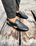 Crosszaar - BLACK (100% cow leather peshawari)