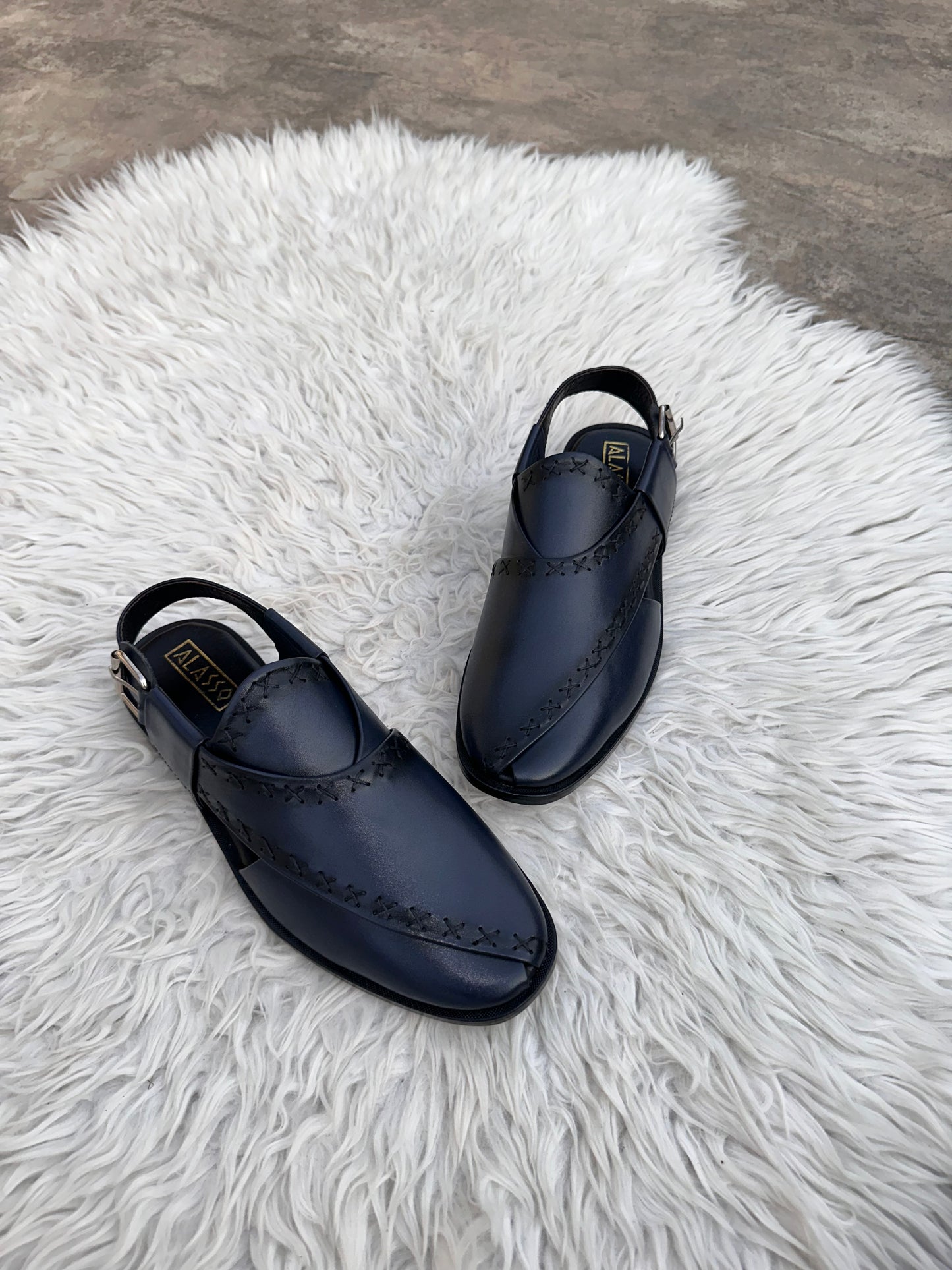 Crosszaar - BLUE (100% cow leather peshawari)