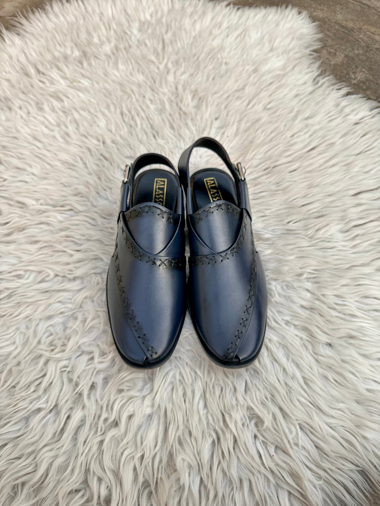 Crosszaar - BLUE (100% cow leather peshawari)