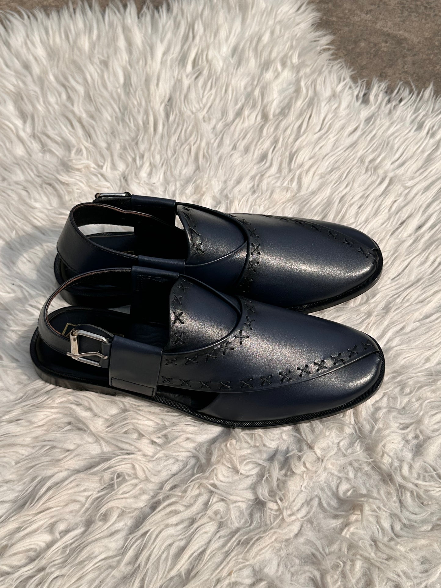 Crosszaar - BLACK (100% cow leather peshawari)