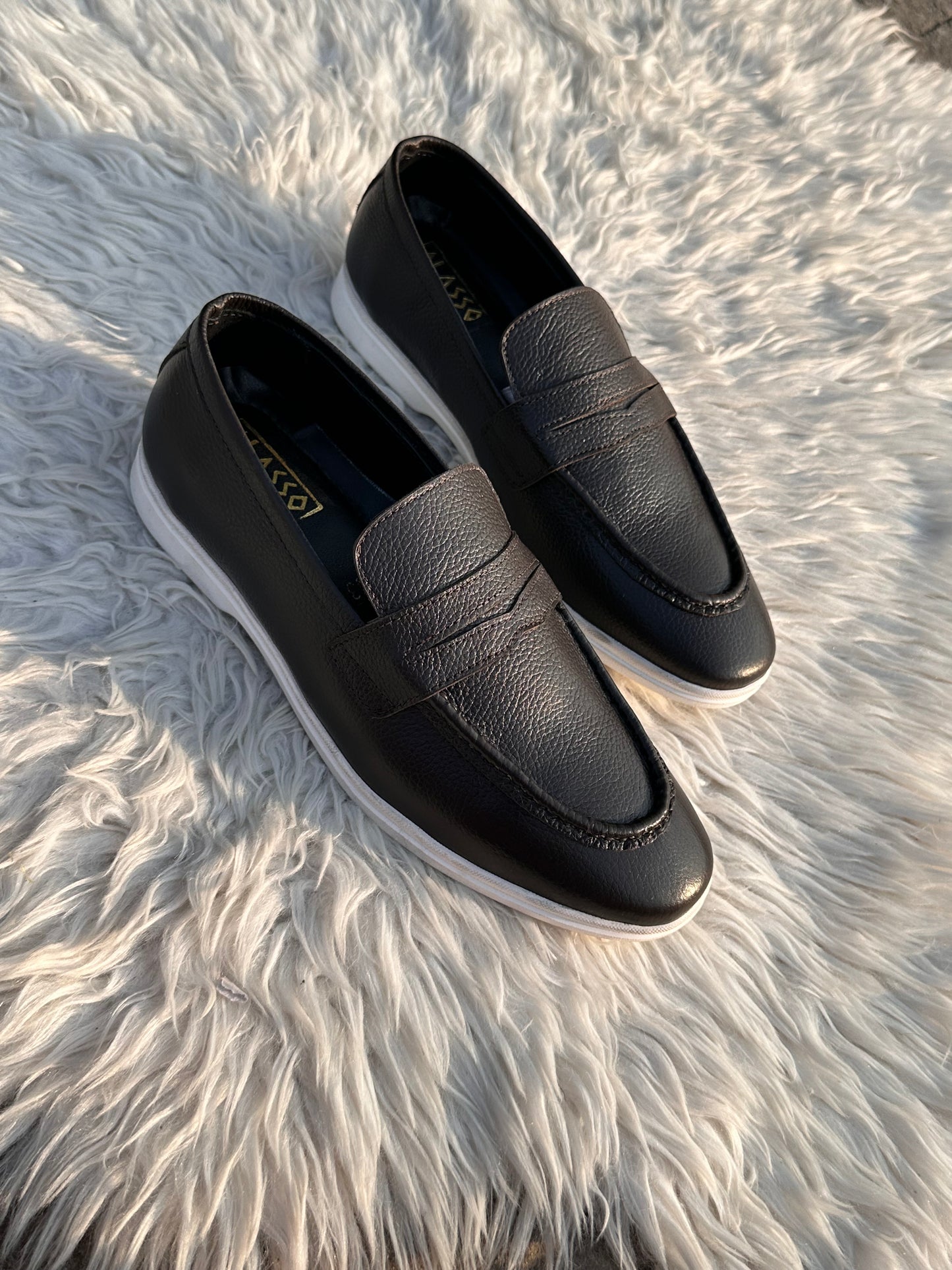 Luna -  Leather sneakers (brown)