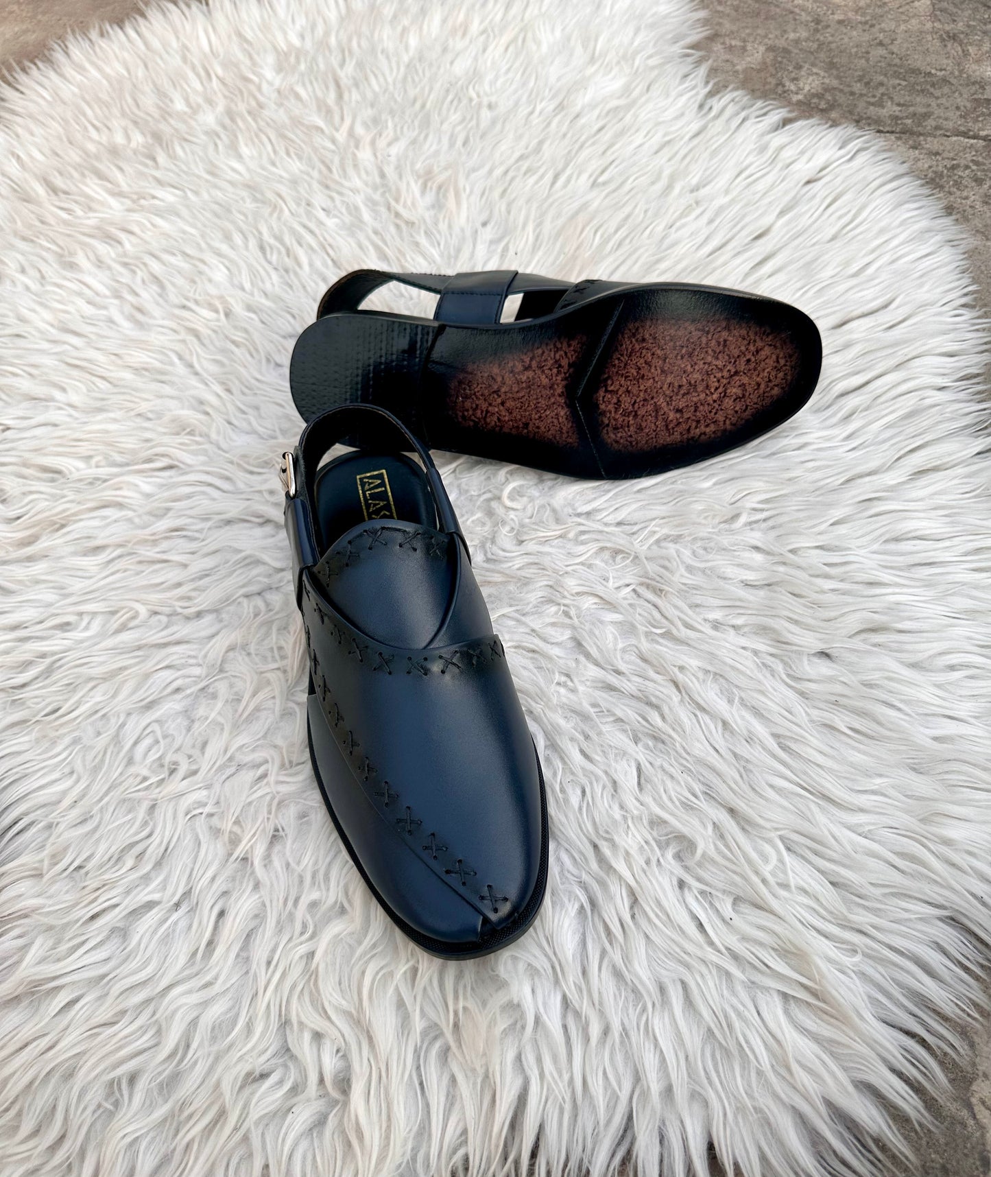 Crosszaar - BLUE (100% cow leather peshawari)