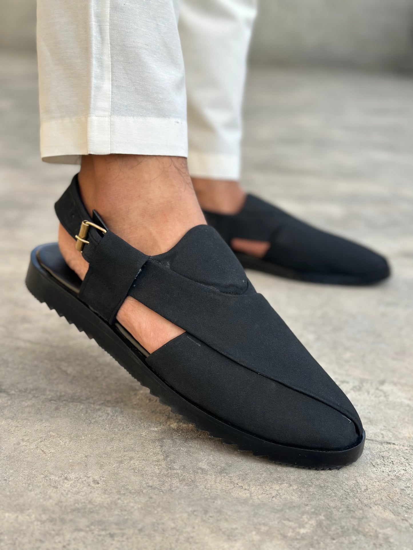 Black Suede Peshawari