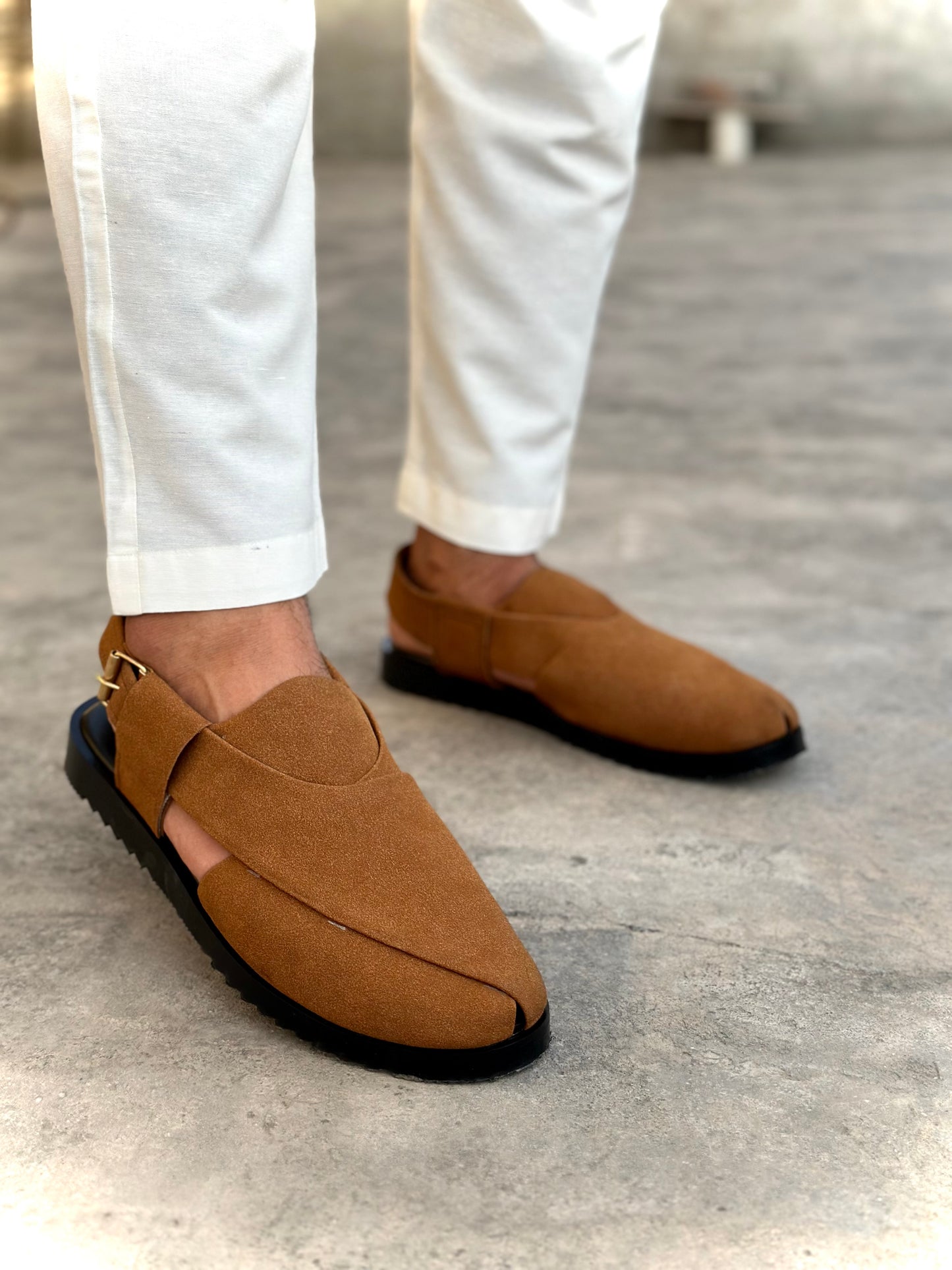 Mustard Suede Peshawari