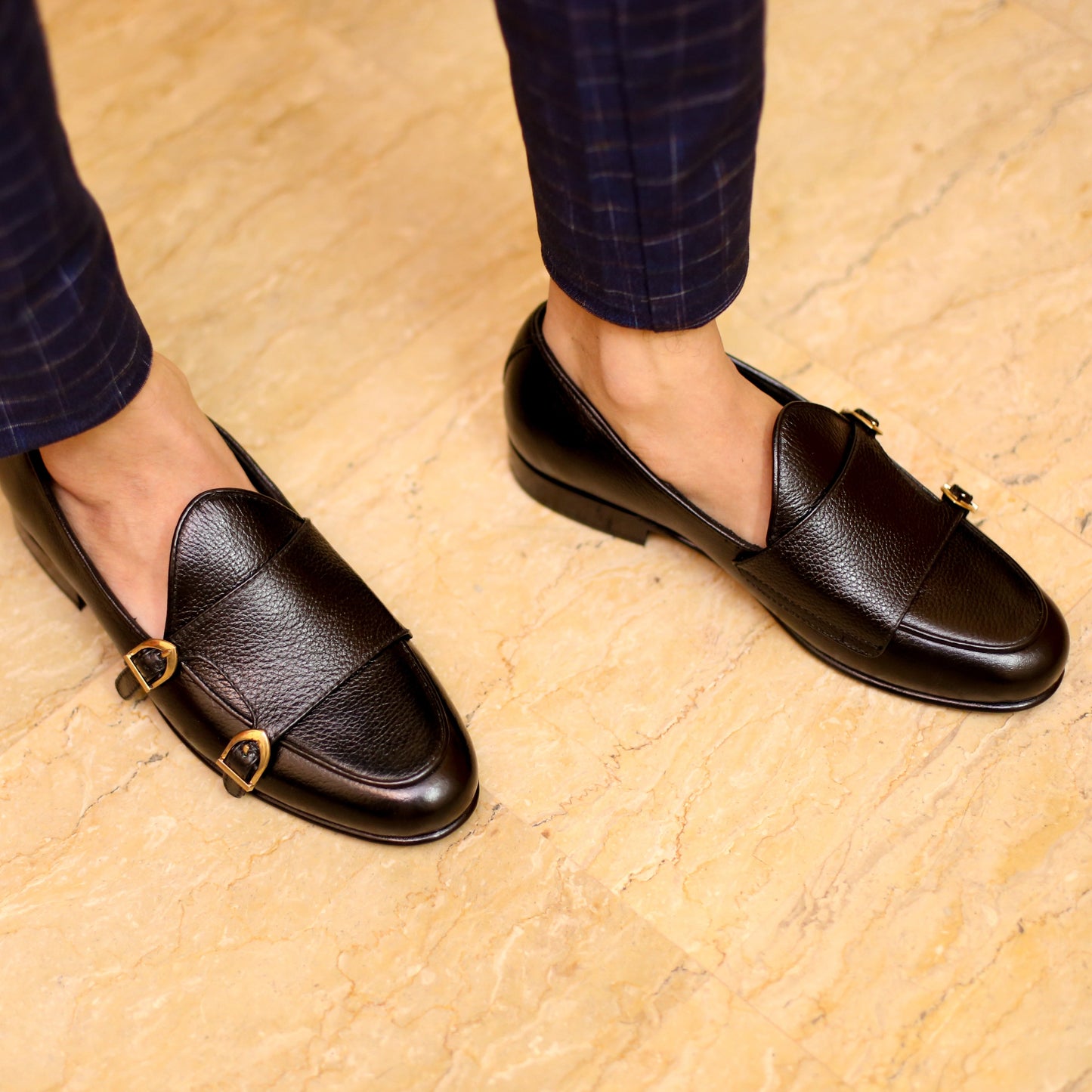 MONK - BLK (cow leather hand crafted)