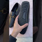 Fishbee - BLK (hamdmade leather moccasins)